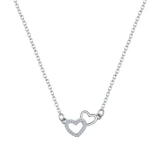 Серебряное колье с фианитом