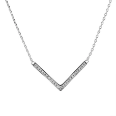 Серебряное колье с фианитом