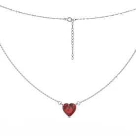 Серебряное колье с кварцем