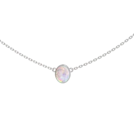 Серебряное колье с опалом