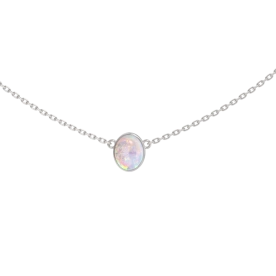 Серебряное колье с опалом