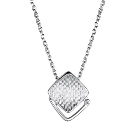 Серебряное колье с бриллиантом