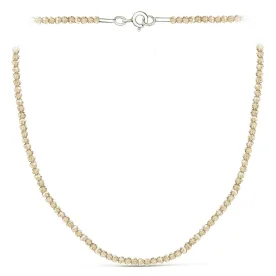 Бусы из серебра с фианитом