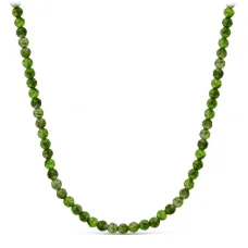 Бусы из серебра с фианитом