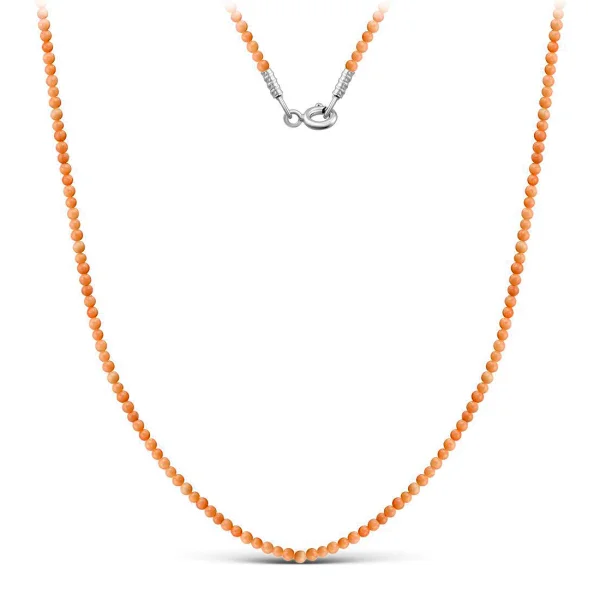 Бусы из серебра с кораллом