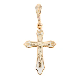 Крест из золота с эмалью