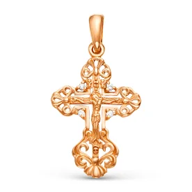 Крест из золота с бриллиантом