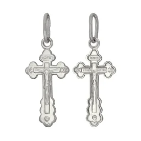 Крест из белого золота 