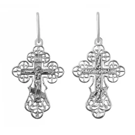 Крест из белого золота 