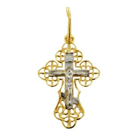 Крест из желтого золота 