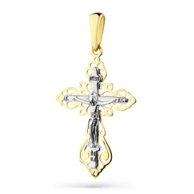 Крест из желтого золота 