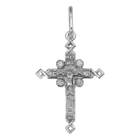 Крест из серебра с фианитом