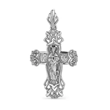 Крест из серебра с фианитом