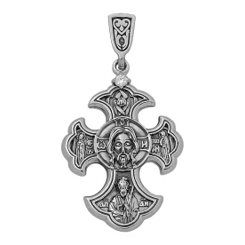 Крест из серебра с фианитом