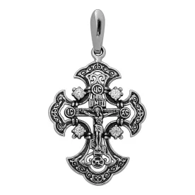 Крест из серебра с фианитом