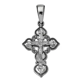 Крест из серебра с чернением