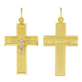 Крест из желтого золота 