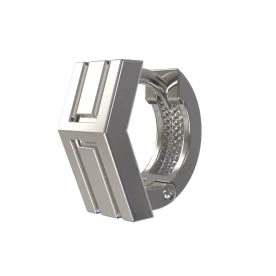 Серебряная серьга классическая