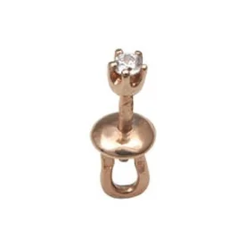 Золотая серьга пусет (гвоздик) с бриллиантом