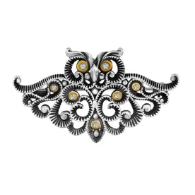 Брошь из серебра с чернением