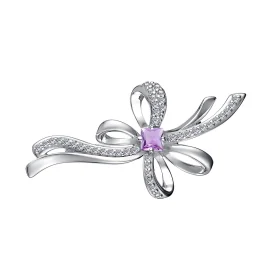 Брошь из серебра с аметистом