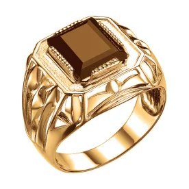Печатка из золота с кварцем