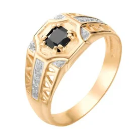 Печатка из золота с агатом