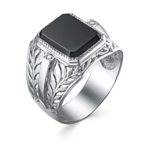 Печатка из серебра с фианитом