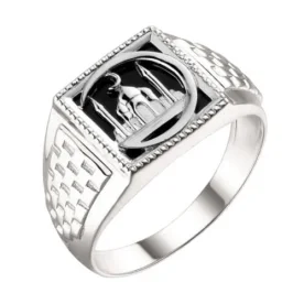 Печатка из серебра с агатом