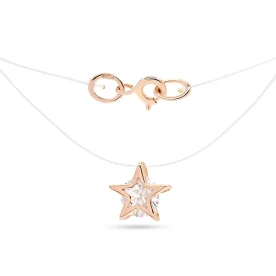 Подвеска на леске из золота с фианитом