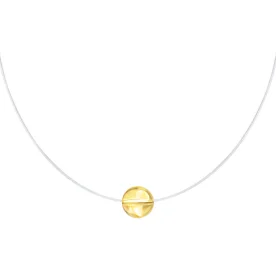 Подвеска на леске из серебра с цитрином