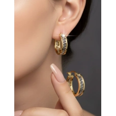 Серьги кольца золотые 585 пробы