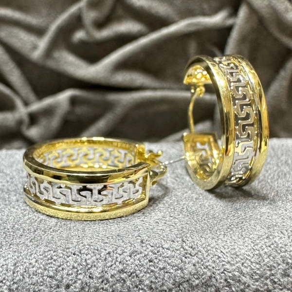 Серьги кольца золотые 585 пробы