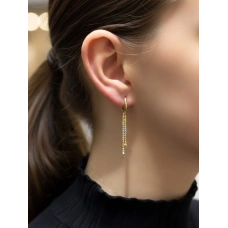 Серьги длинные из золота