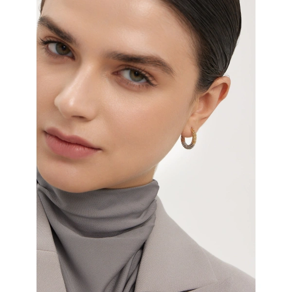 Серьги кольца из золота