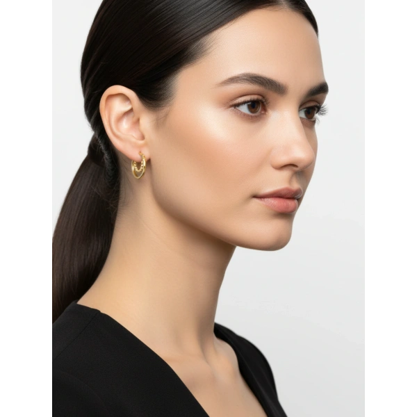 Серьги кольца из золота 585