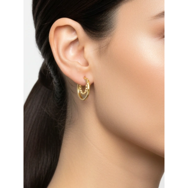Серьги кольца из золота 585