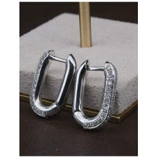 Серьги конго с бриллиантами